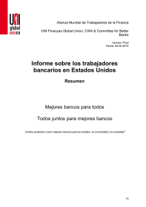 Informe sobre los trabajadores bancarios en