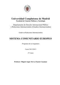 sistema comunitario europeo - Universidad Complutense de Madrid
