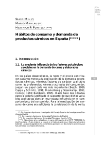 Hábitos de consumo y demanda de productos cárnicos en España