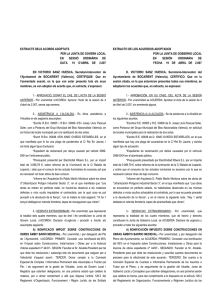 extracte dels acords adoptats per la junta de govern
