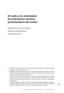 51 El ruido y las actividades de enfermería: factores perturbadores