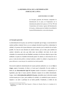 La reforma penal de la determinación judicial de la pena