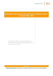 Estructura demográfica de la provincia de Buenos Aires. Período