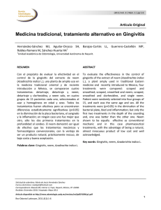 Medicina tradicional, tratamiento alternativo en Gingivitis