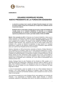 EDUARDO RODRÍGUEZ ROVIRA, NUEVO PRESIDENTE DE LA