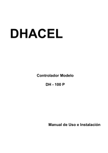 Controlador Modelo DH - 100 P Manual de Uso e