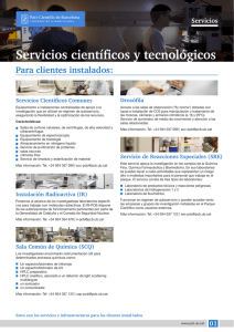 Servicios científicos y tecnológicos