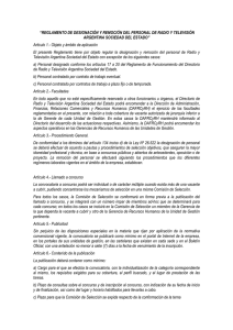 Reglamento designación y remoción personal de RTA SE