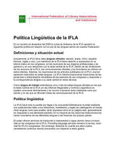 Política Lingüística de la IFLA