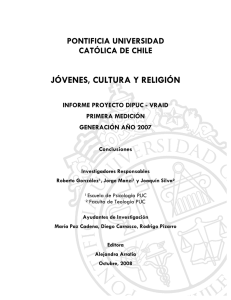 jóvenes, cultura y religión - Centro de Medición MIDE UC