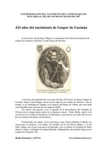 424 años del nacimiento de Gaspar de Guzmán