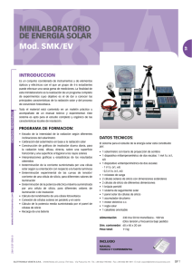 MINILABORATORIO DE ENERGIA SOLAR Mod. SMK/EV