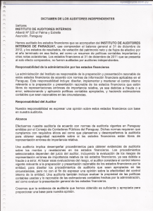 Estados Financieros - Instituto de Auditores Internos de Paraguay