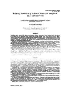 Primary productivity in South American temperate lakes and reservoirs