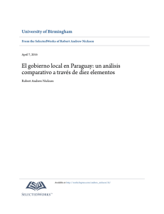 El gobierno local en Paraguay: un análisis