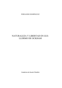 NATURALEZA Y LIBERTAD EN GUI- LLERMO DE OCKHAM