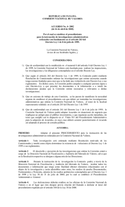 Acuerdo 04-2002 - Superintendencia del Mercado de Valores