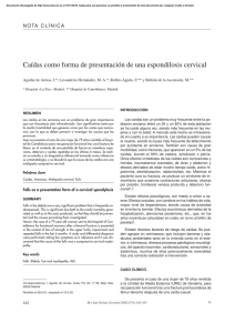 Caídas como forma de presentación de una espondilosis cervical