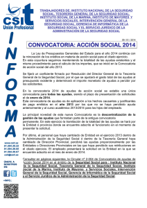 convocatoria: acción social 2014
