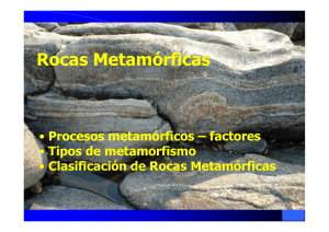 Rocas Metamórficas - Departamento de Evolución de Cuencas