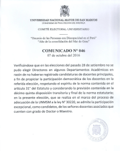 Page 1 3. UNIVERSIDAD NACIONAL MAYOR DE SAN MARCOS
