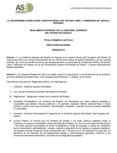 Reglamento Interior de la Auditoría Superior del Estado de Oaxaca