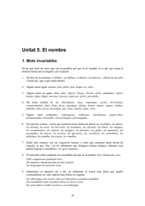 Unitat 5. El nombre