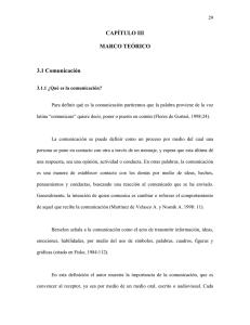 CAPÍTULO III MARCO TEÓRICO 3.1 Comunicación