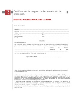 CANCELACION DE HIPOTECAS y CONDICION RESOLUTORIAS