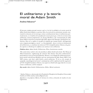 El utilitarismo y la teoría moral de Adam Smith