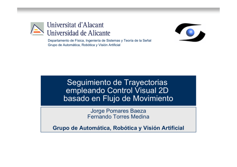 Seguimiento De Trayectorias Empleando Control Visual 2D Basado