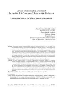 ¿Puede orientarnos hoy Aristóteles? La cuestión de la “vida buena