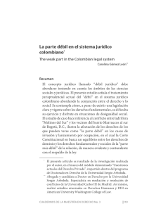 La parte débil en el sistema jurídico colombiano