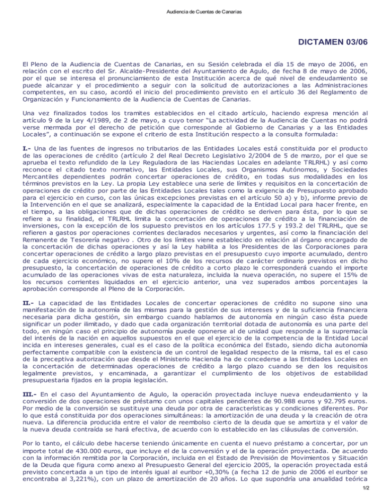 DAC03/06 Audiencia de Cuentas de Canarias