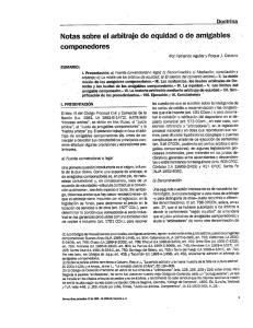 notas sobre el arbitraje de amigables componedores