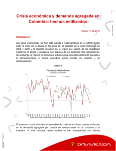 Crisis económica y demanda agregada en Colombia