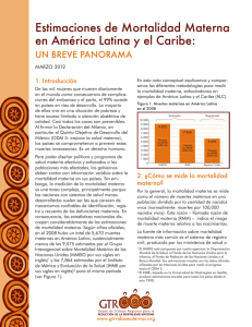 Estimaciones de Mortalidad Materna en América Latina y el Caribe: