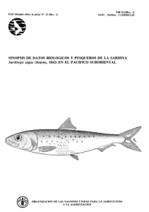 Sinopsis de datos biologicos y pesqueros de la sardina Sardinops