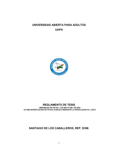 Reglamento de Tesis - Universidad Abierta Para Adultos