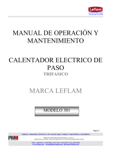 MANUAL CALENTADOR ELECTRICO DE PASO 301