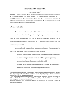 El FEDERALIAMO ARGENTINO - Academia Nacional de Derecho y