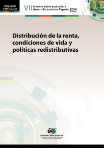Distribución de la renta, condiciones de vida y políticas redistributivas