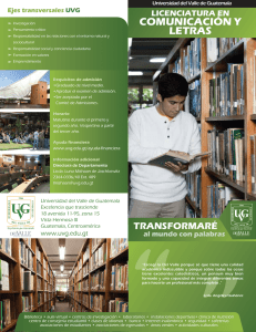 comunicación y letras - Universidad del Valle de Guatemala