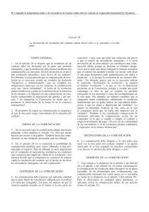 Artículo 26 La declaración de resolución del contrato