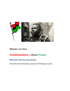 Master on line: Panafricanismo y Black Power