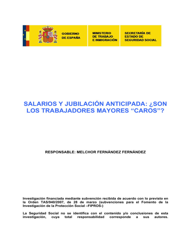 Salarios Y Jubilación Anticipada