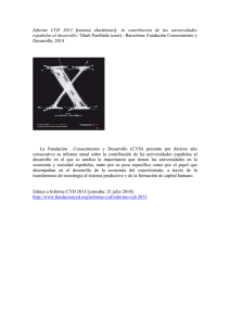 Informe CYD 2013. La contribución de las universidades españolas