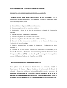 PROCEDIMIENTO DE CONSTITUCION DE LA - CEI-RD