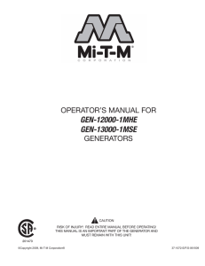 GEN-12000-1MHE GEN-13000-1MSE - Mi-T-M