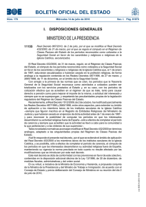 Real Decreto 867/2010 - Observatorio del Pluralismo Religioso en